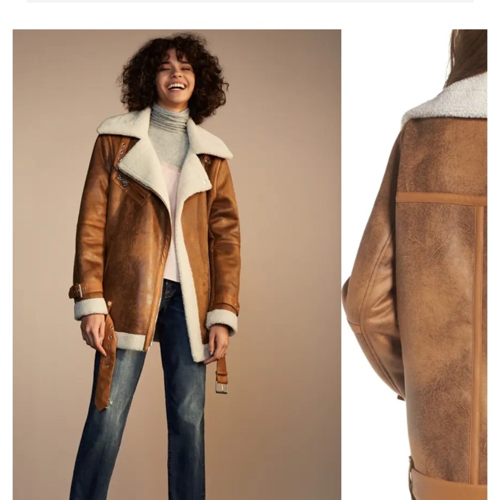 Avec Les Filles Leather Biker Jacket